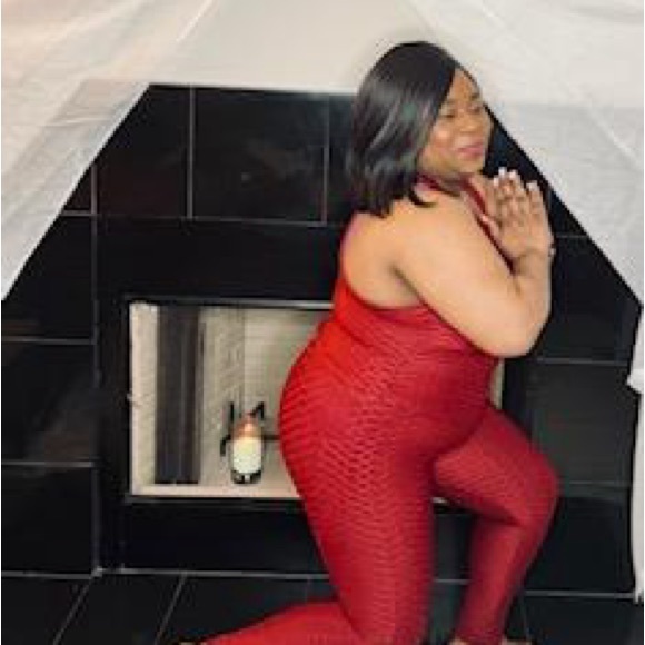 Red ribbed leggings set - Picture 2 of 4